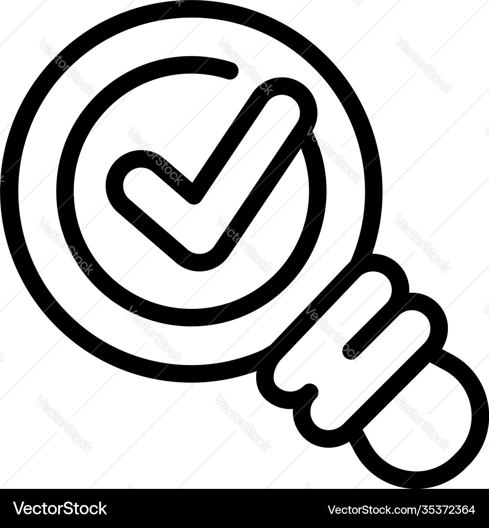 Problem done icon outline style Problem done icon outline style vector image