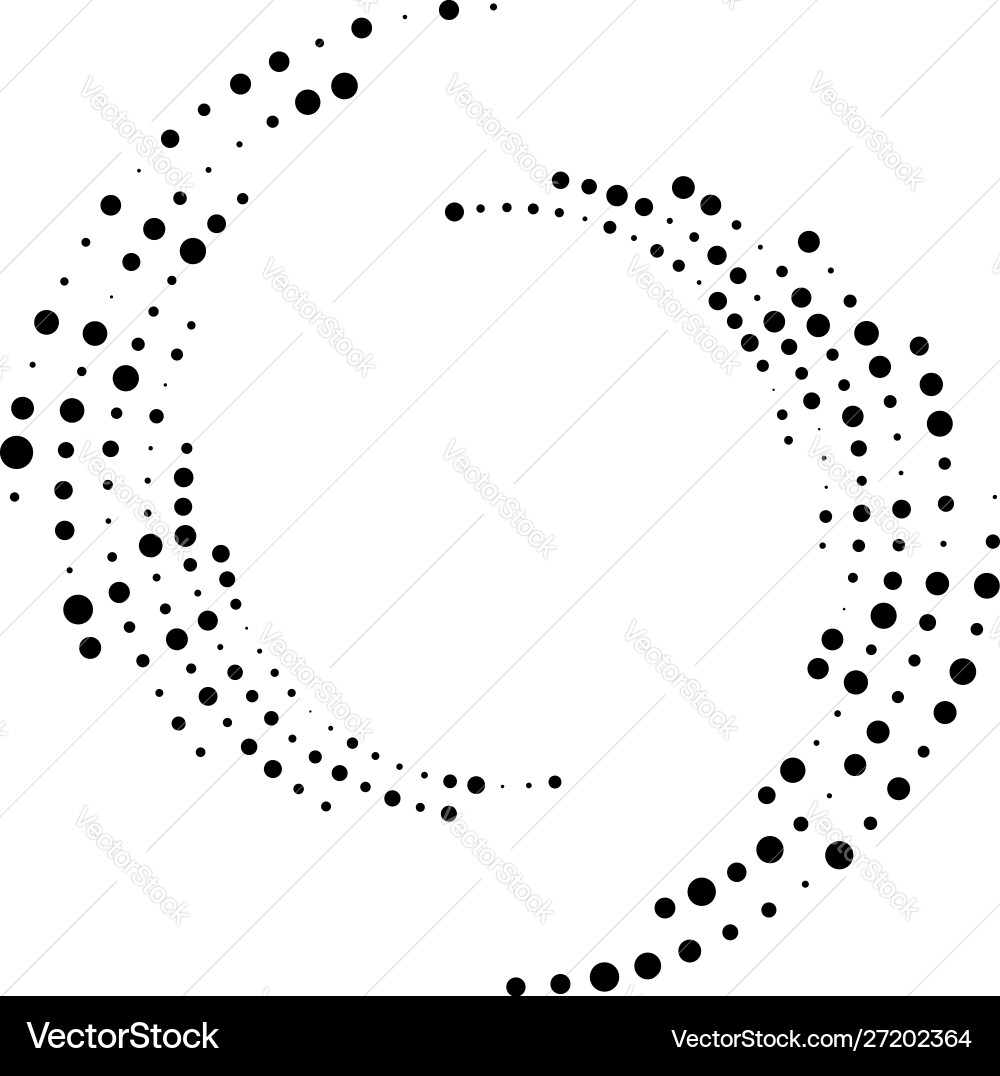 Random dotted dots halftone speckles concentric Random dotted dots halftone speckles concentric vector image
