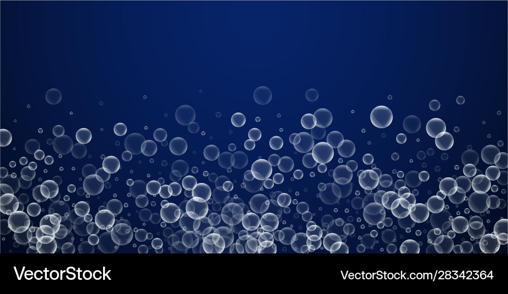 Random soap bubbles abstract background blowing b Vector Image