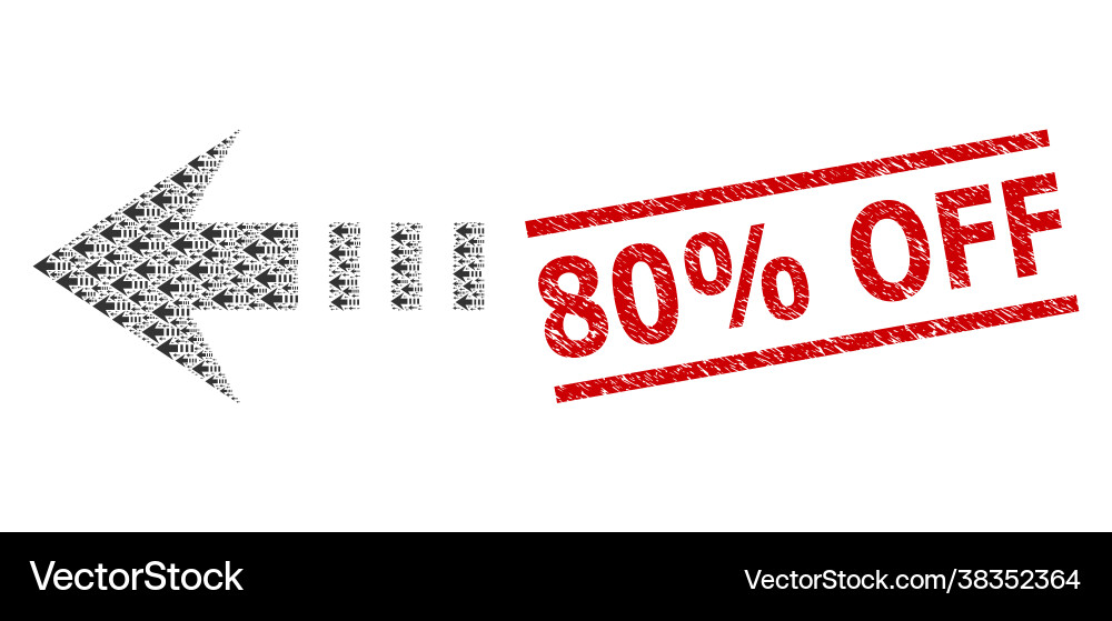 Send left recursive collage items vector image