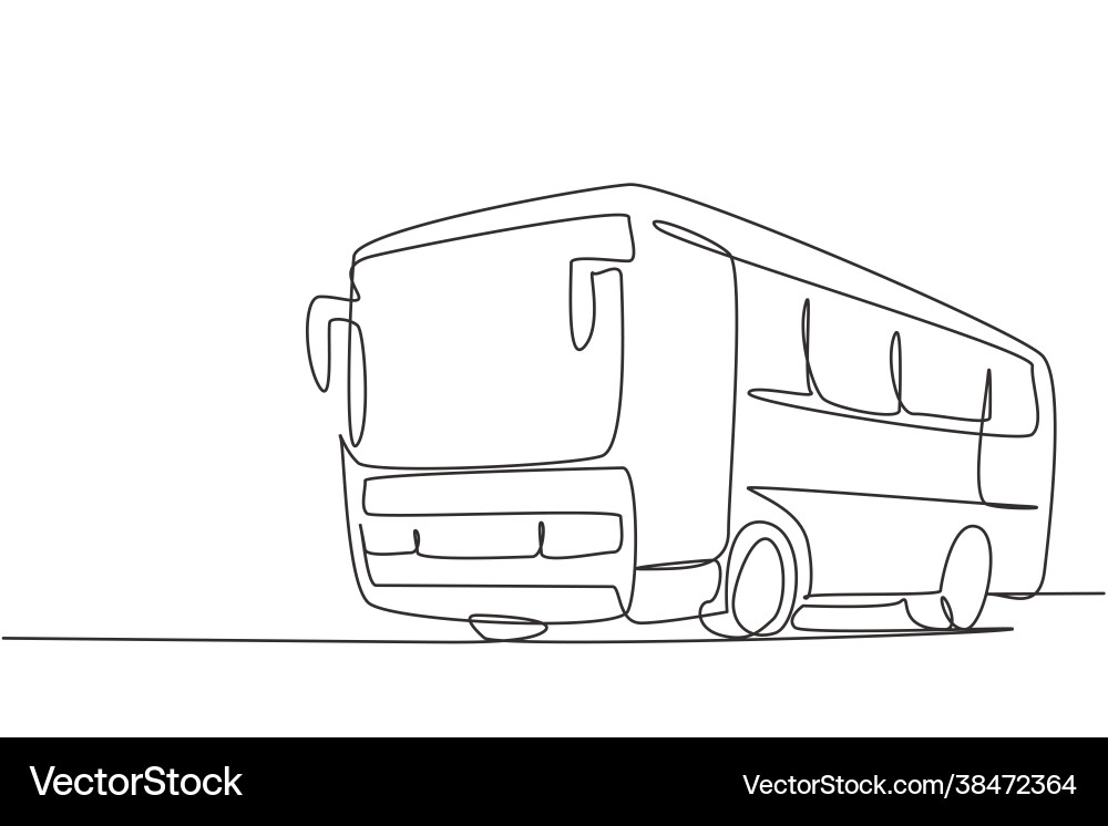 Single Line Express Bus vector image