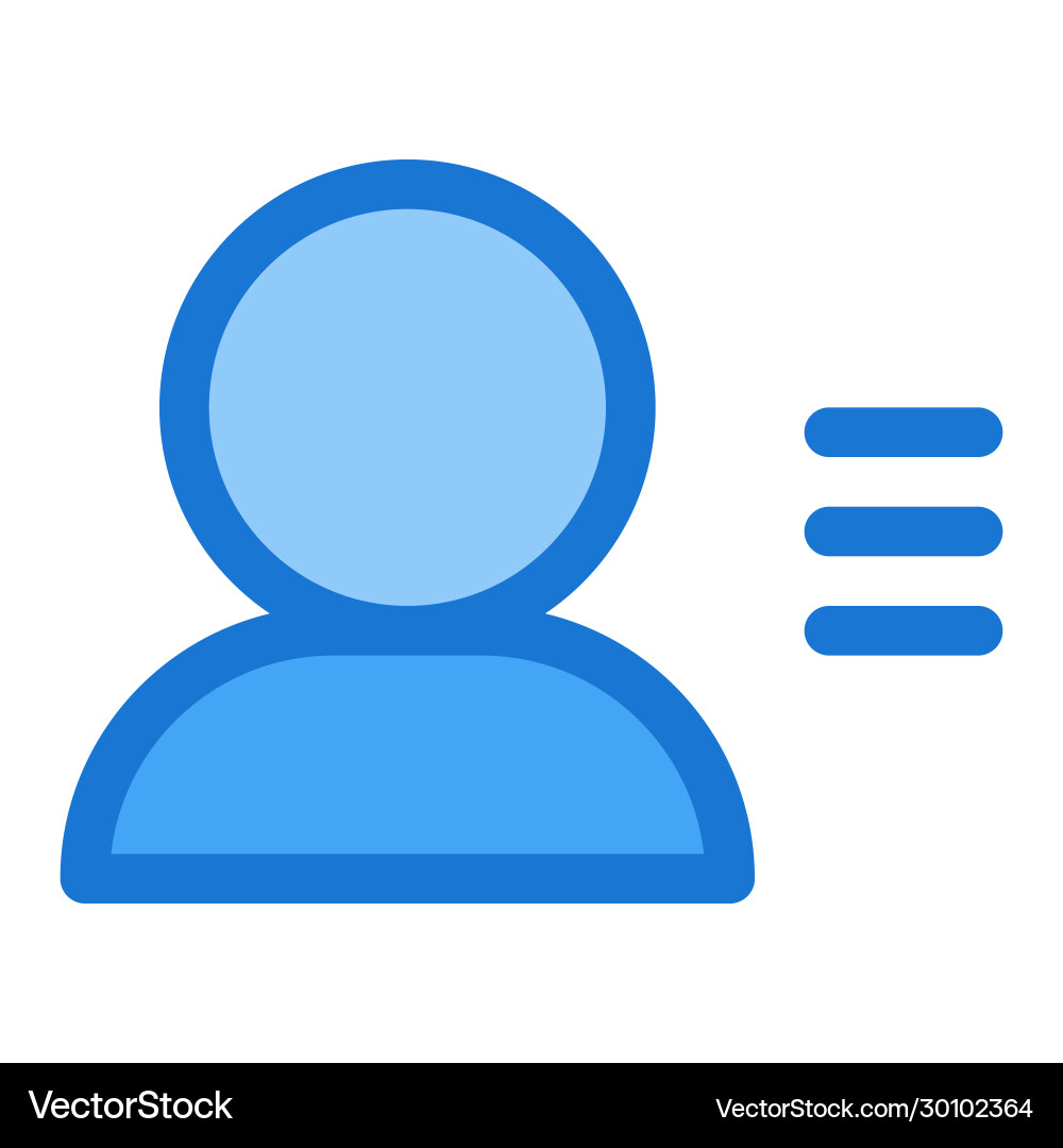 User profile with hamburger menu icon Vector Image