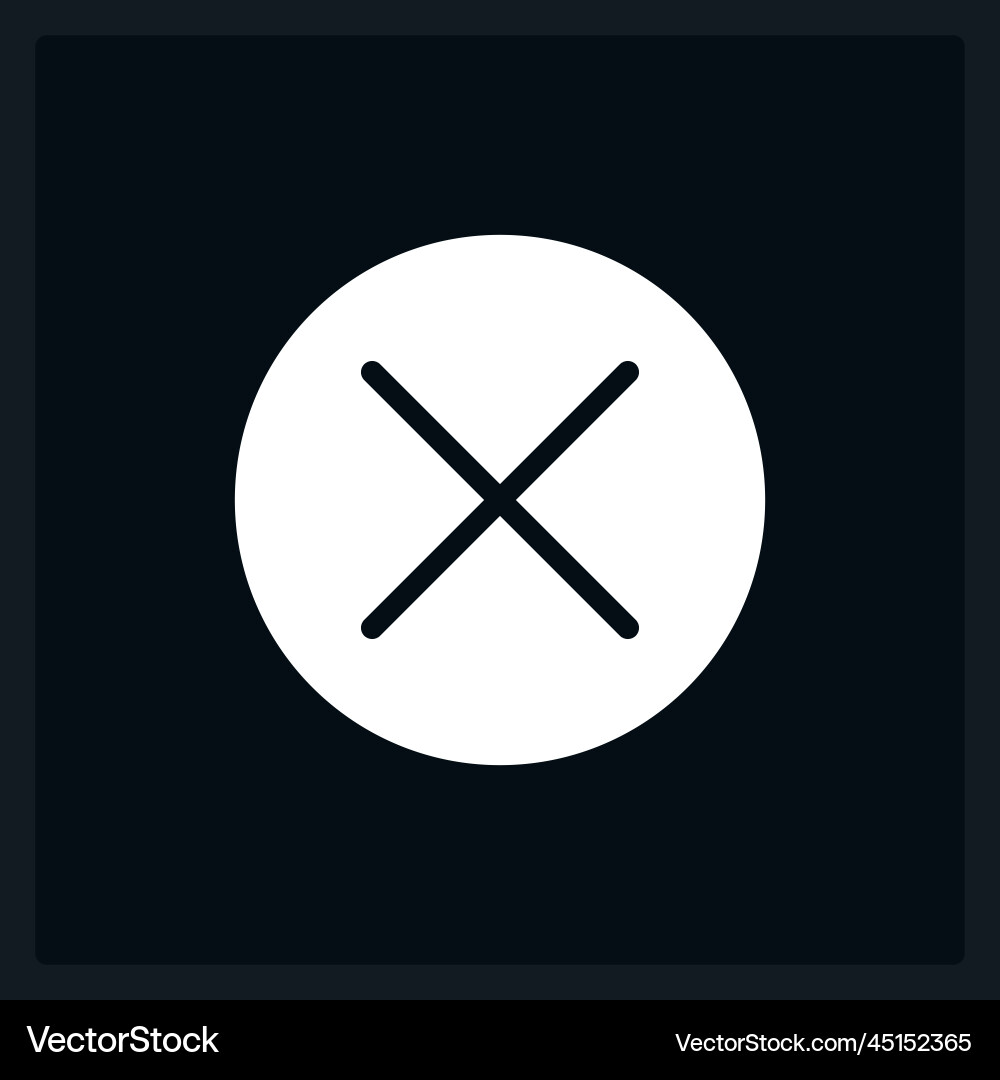 Active cancel button ui element template Active cancel button ui element template vector image