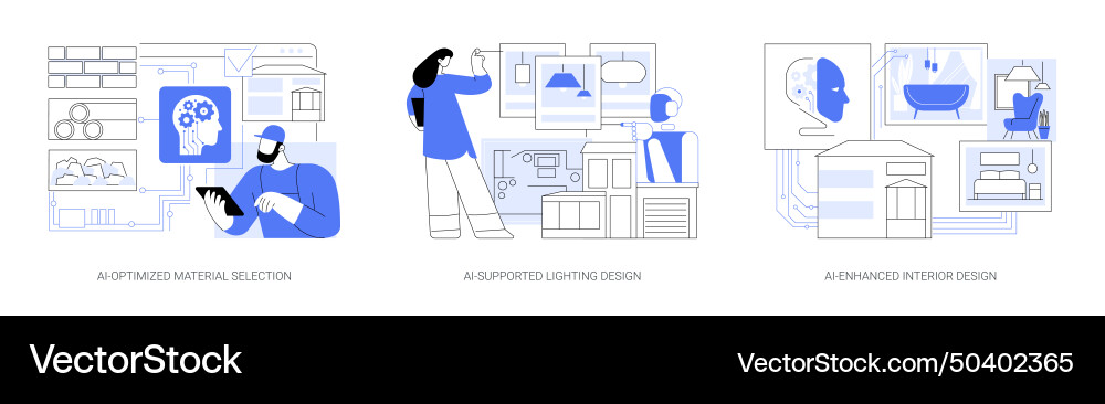 Ai tools in architecture and design abstract Ai tools in architecture and design abstract Vector Image