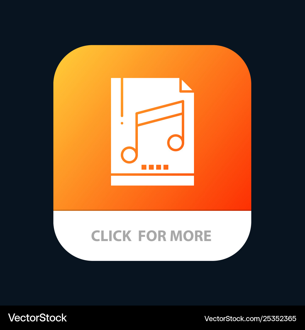 Audio computer file mp3 sample mobile app button Audio computer file mp3 sample mobile app button vector image