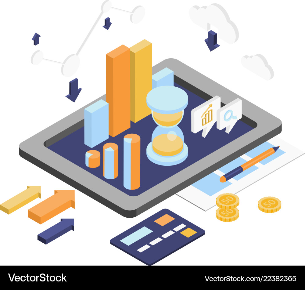 Data Analysis & Web Development vector image