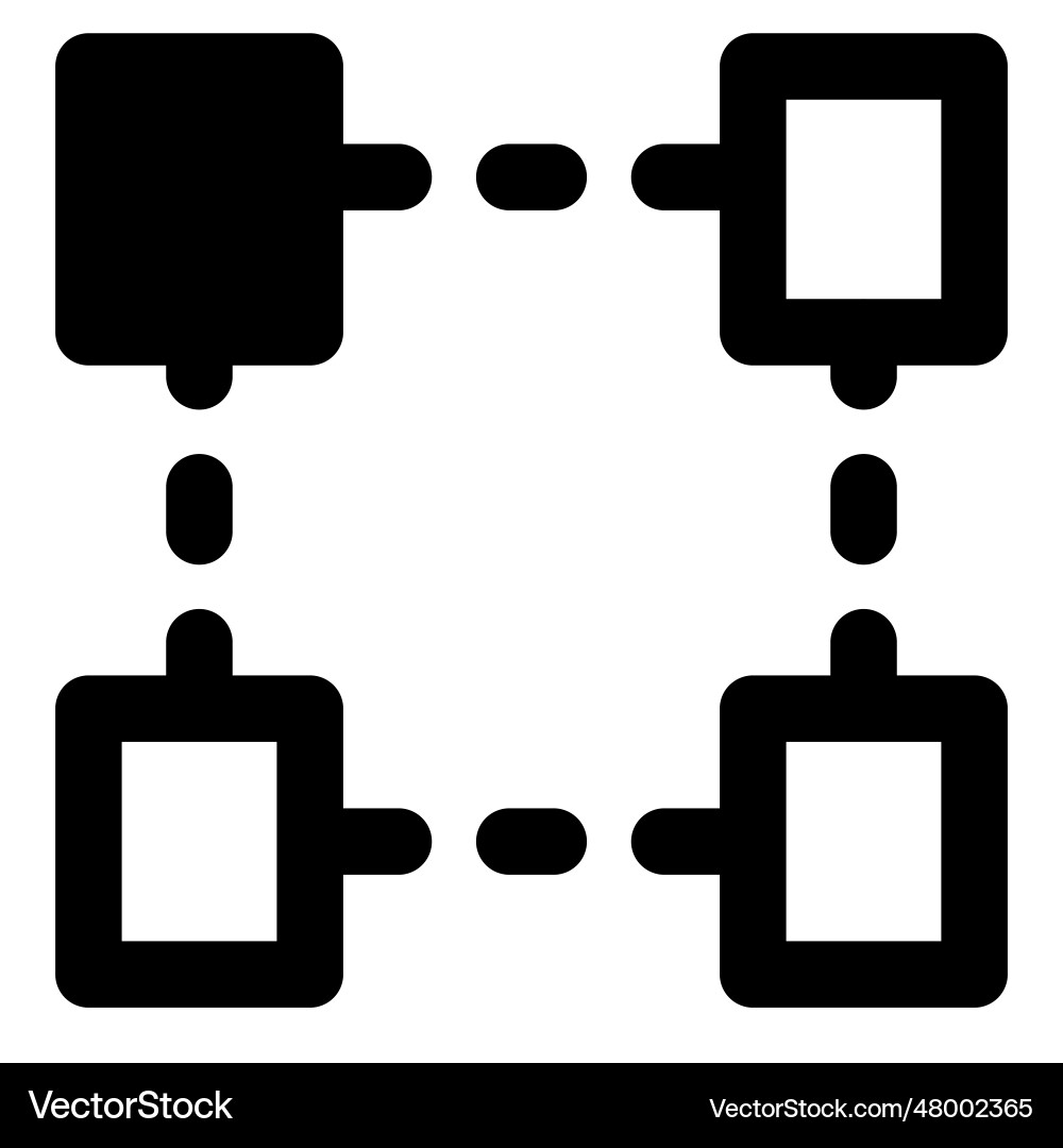 Data set shared among various systems vector image