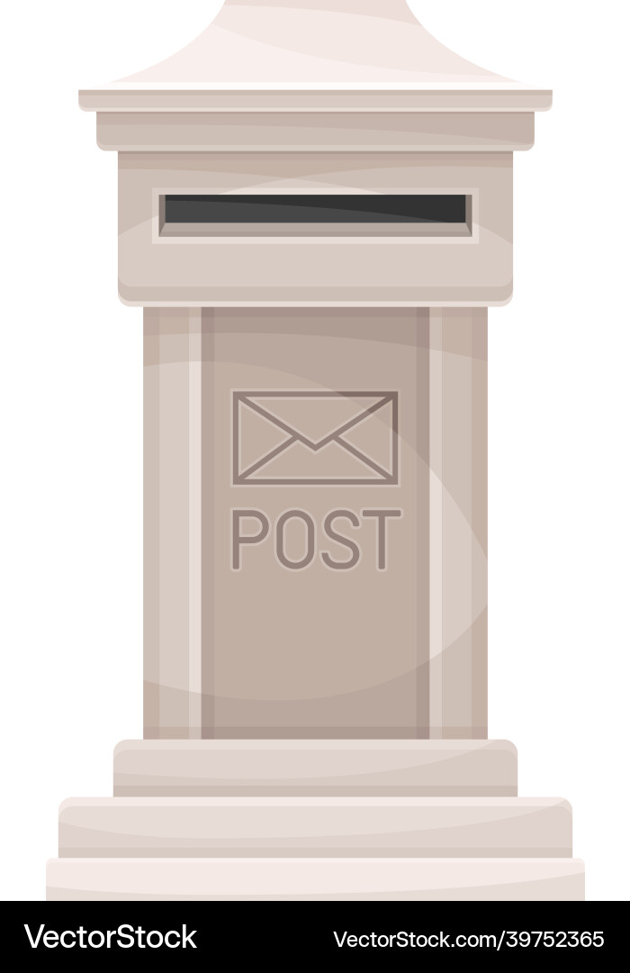 Mailbox for sending correspondence retro post box Vector Image