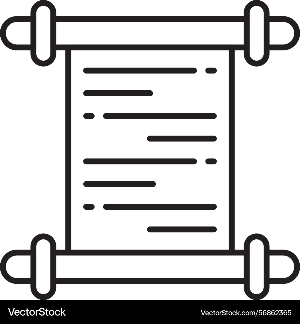 Old scroll icon Vector Image