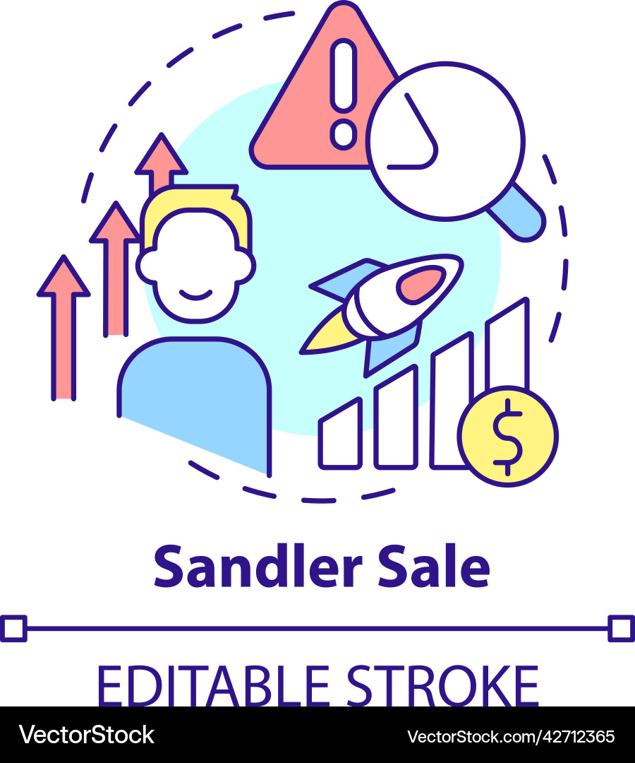 Sandler sale concept icon Sandler sale concept icon vector image