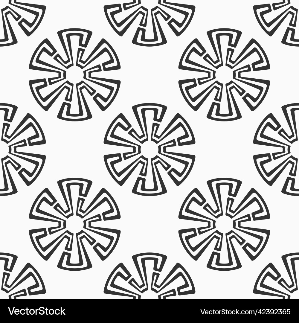 Seamless pattern abstract circular ornaments Seamless pattern abstract circular ornaments vector image