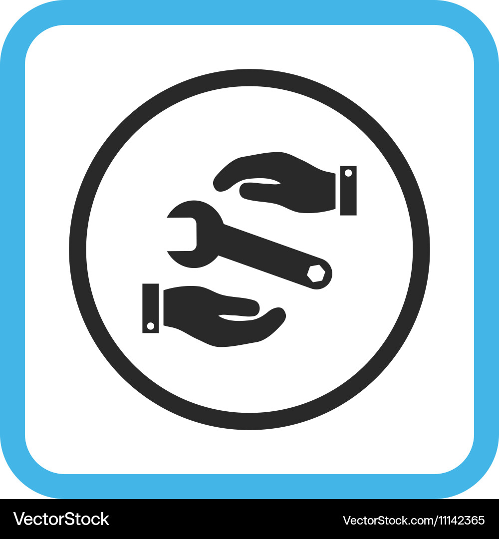 Service icon in a frame Royalty Free Vector Image