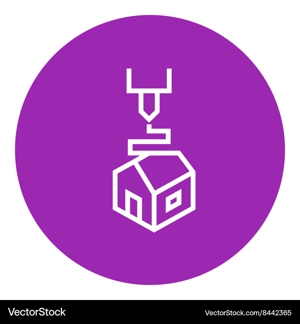 Tree d printing line icon Vector Image