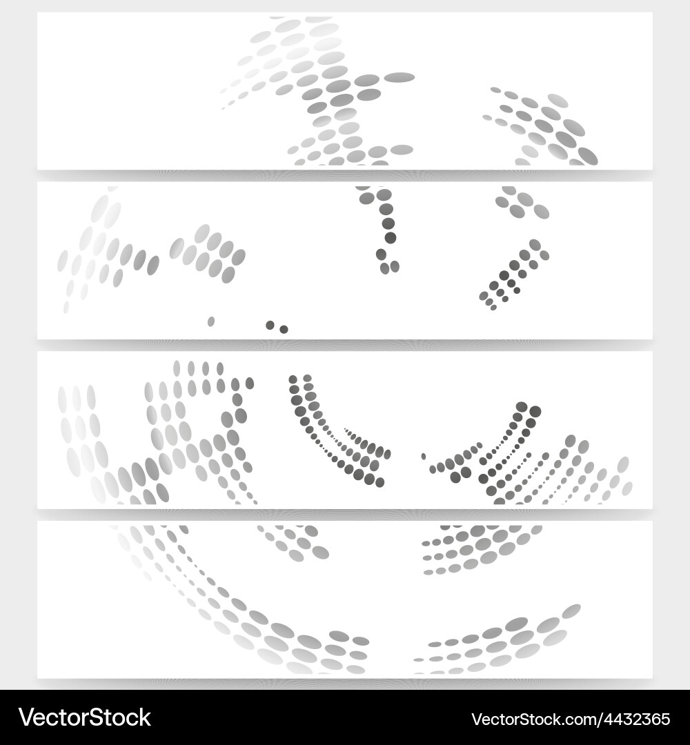 Web banners set of header layout templates circle vector image