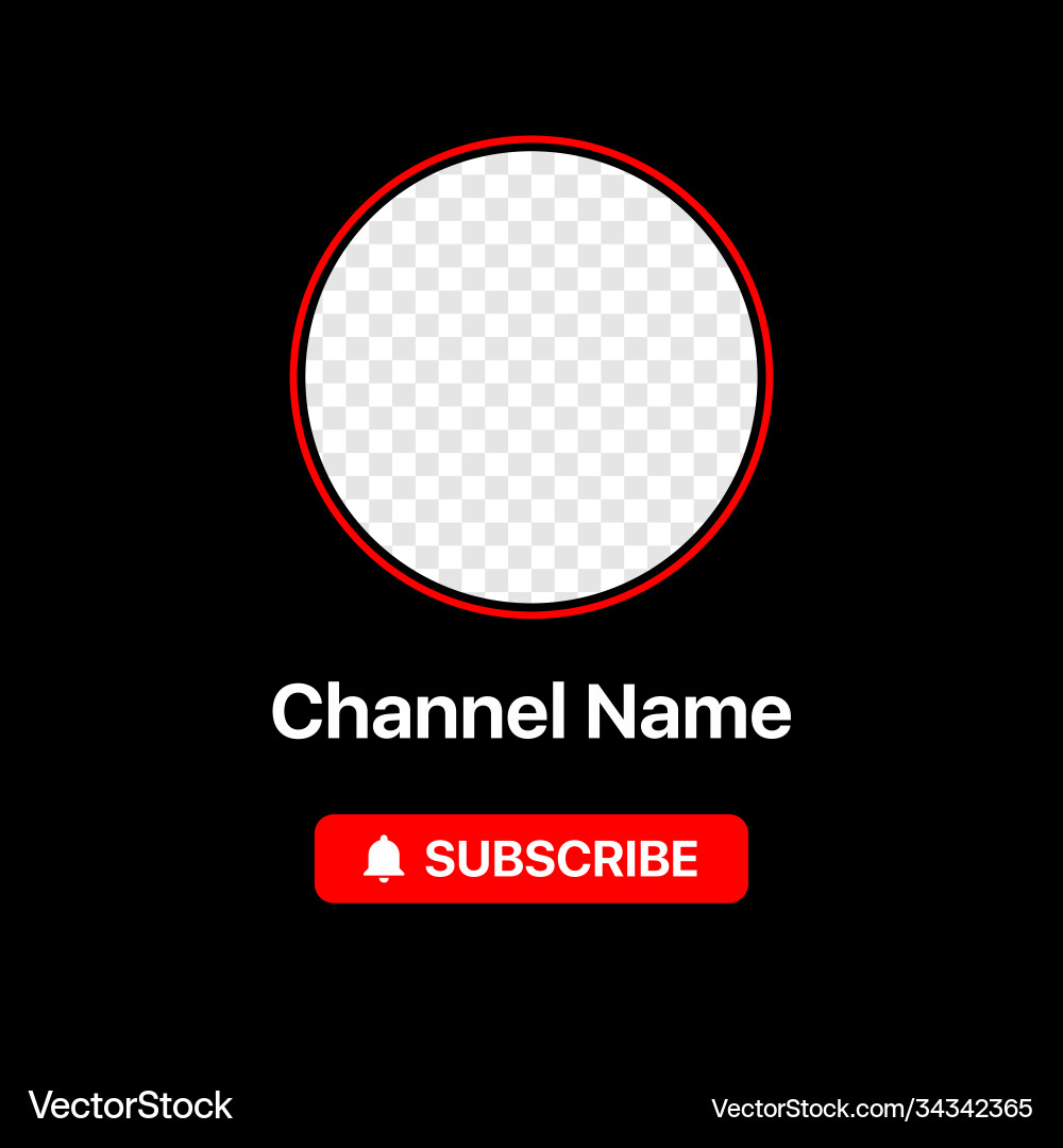 Youtube profile icon interface subscribe button Youtube profile icon interface subscribe button vector image
