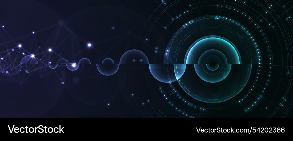 Abstract digital cloud computing technology Abstract digital cloud computing technology vector image