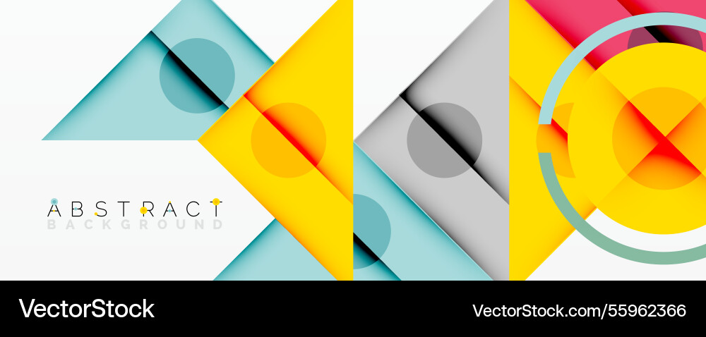 Abstract geometric composition with intersecting Vector Image