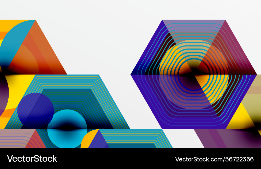 Abstract geometric shapes overlap creating Abstract geometric shapes overlap creating vector image