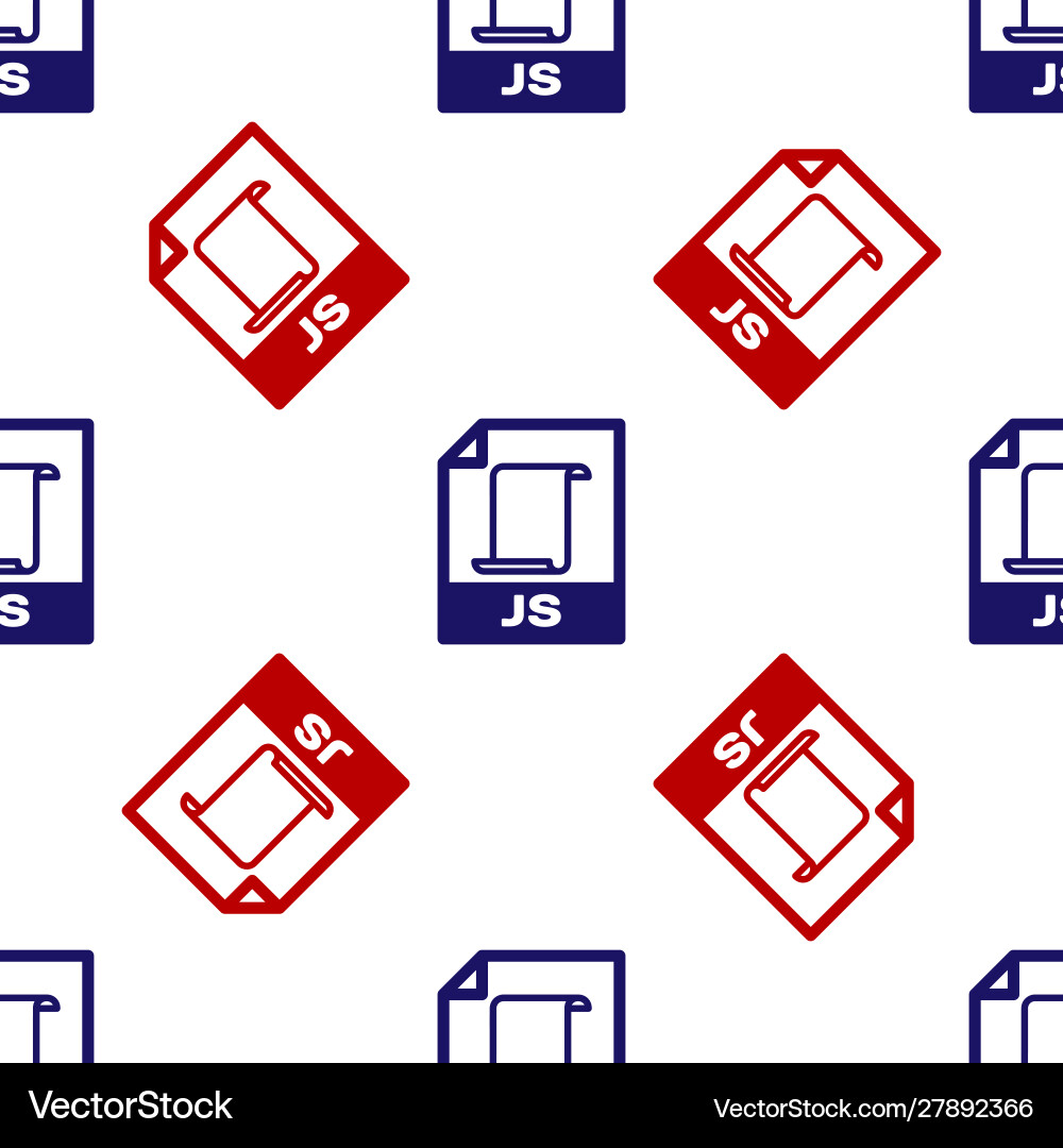 Blue and red js file document download button Blue and red js file document download button vector image