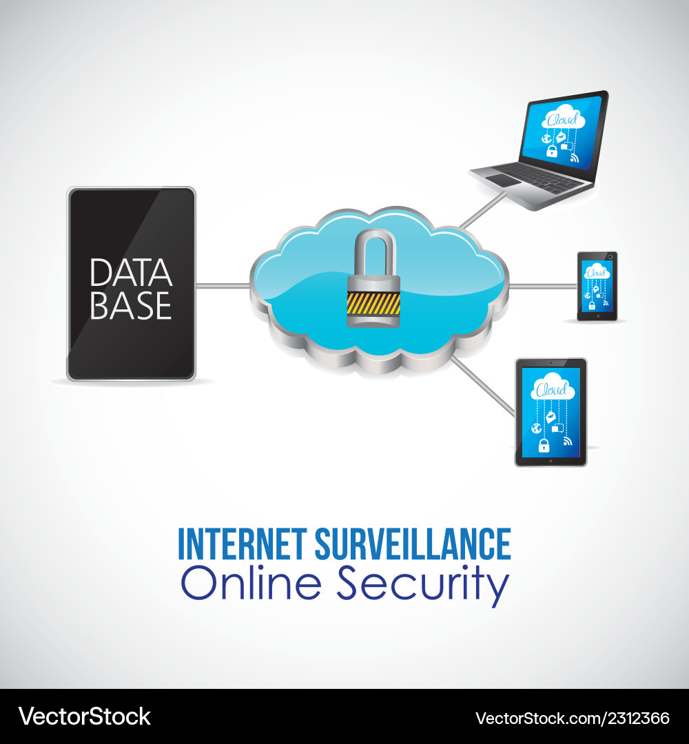 Cloud computers and communications technology vector image