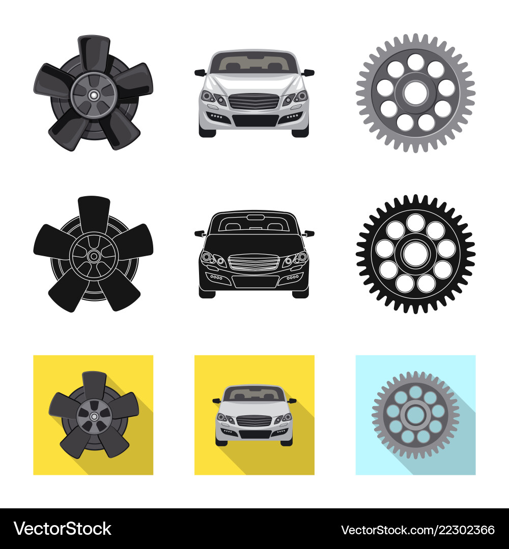 Design of auto and part icon collection Vector Image
