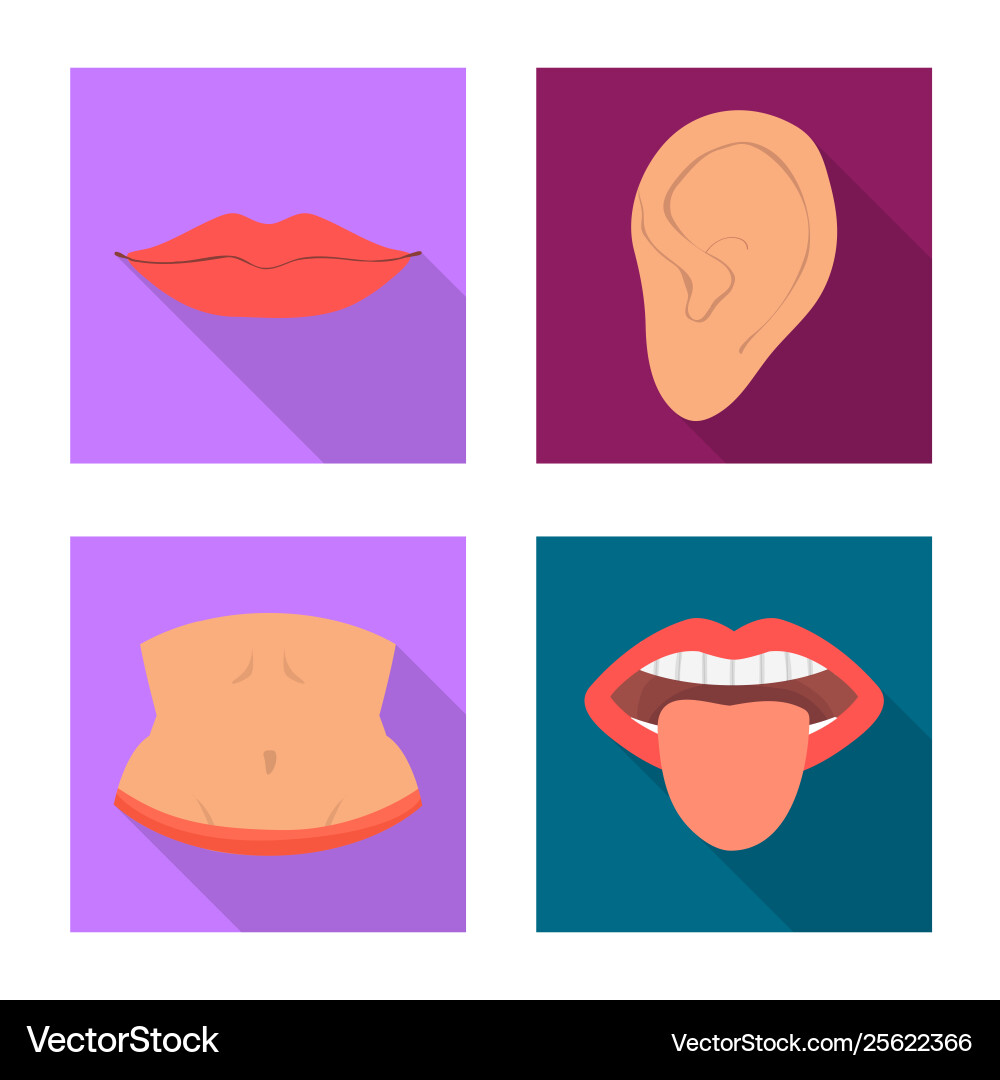 Isolated object body and part sign set Isolated object body and part sign set vector image