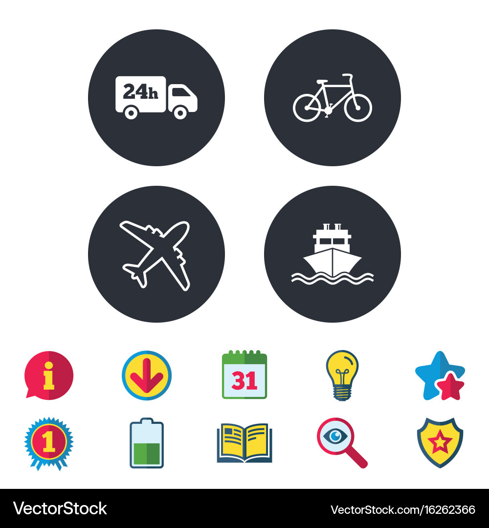 Shipping & Delivery Icons Vector Image