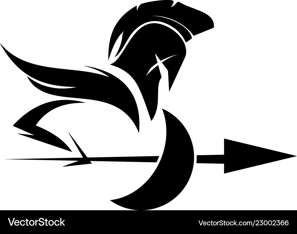 Spartan Helmet Logo vector image