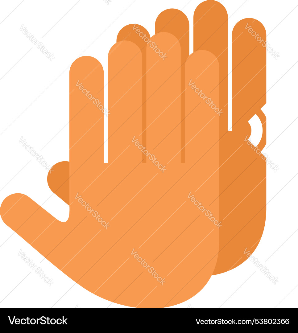 Two hands clapping creating a loud sound effect Two hands clapping creating a loud sound effect Vector Image