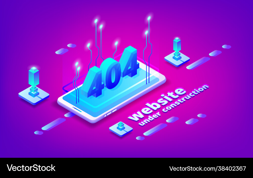 404 error web site page vector image