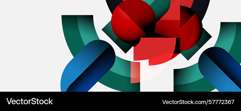 Abstract geometric shapes overlap creating Abstract geometric shapes overlap creating Vector Image