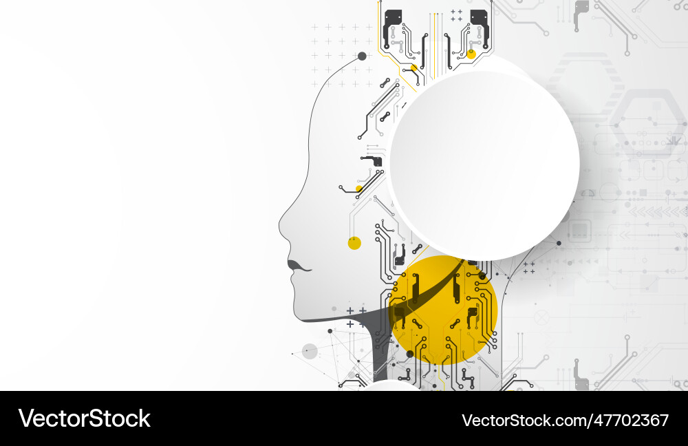 Artificial intelligence technical background Vector Image