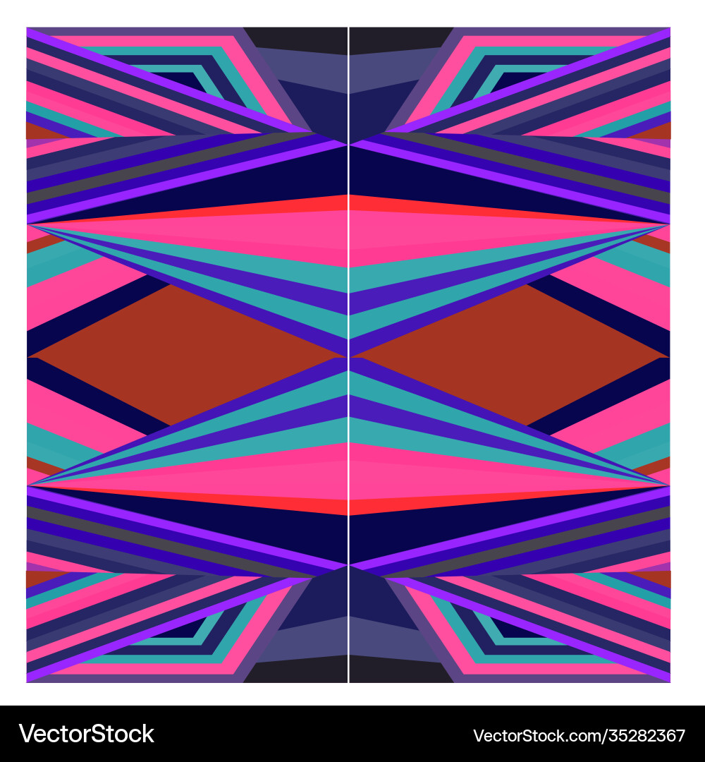 Colorful geometric and curve background pattern vector image