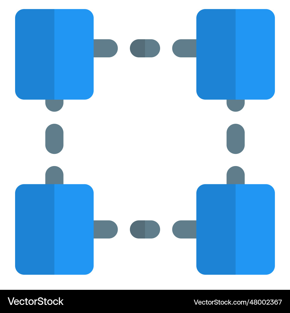 Data set shared among various systems vector image