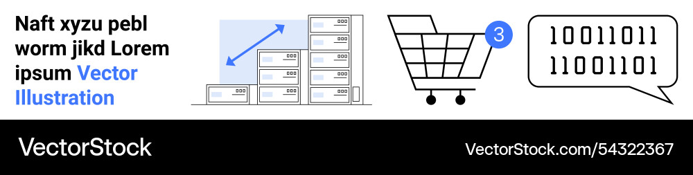 E-commerce solutions with data analytics cart E-commerce solutions with data analytics cart vector image