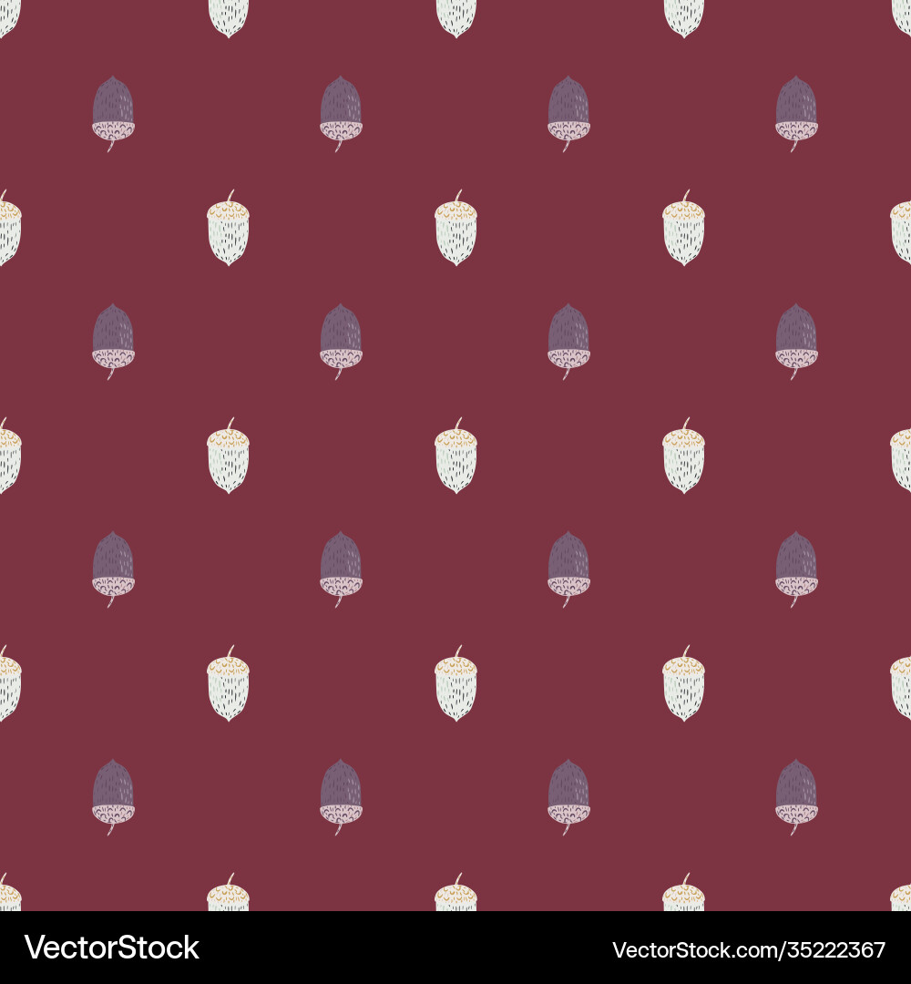 Fall seamless pattern with little acorn Fall seamless pattern with little acorn vector image