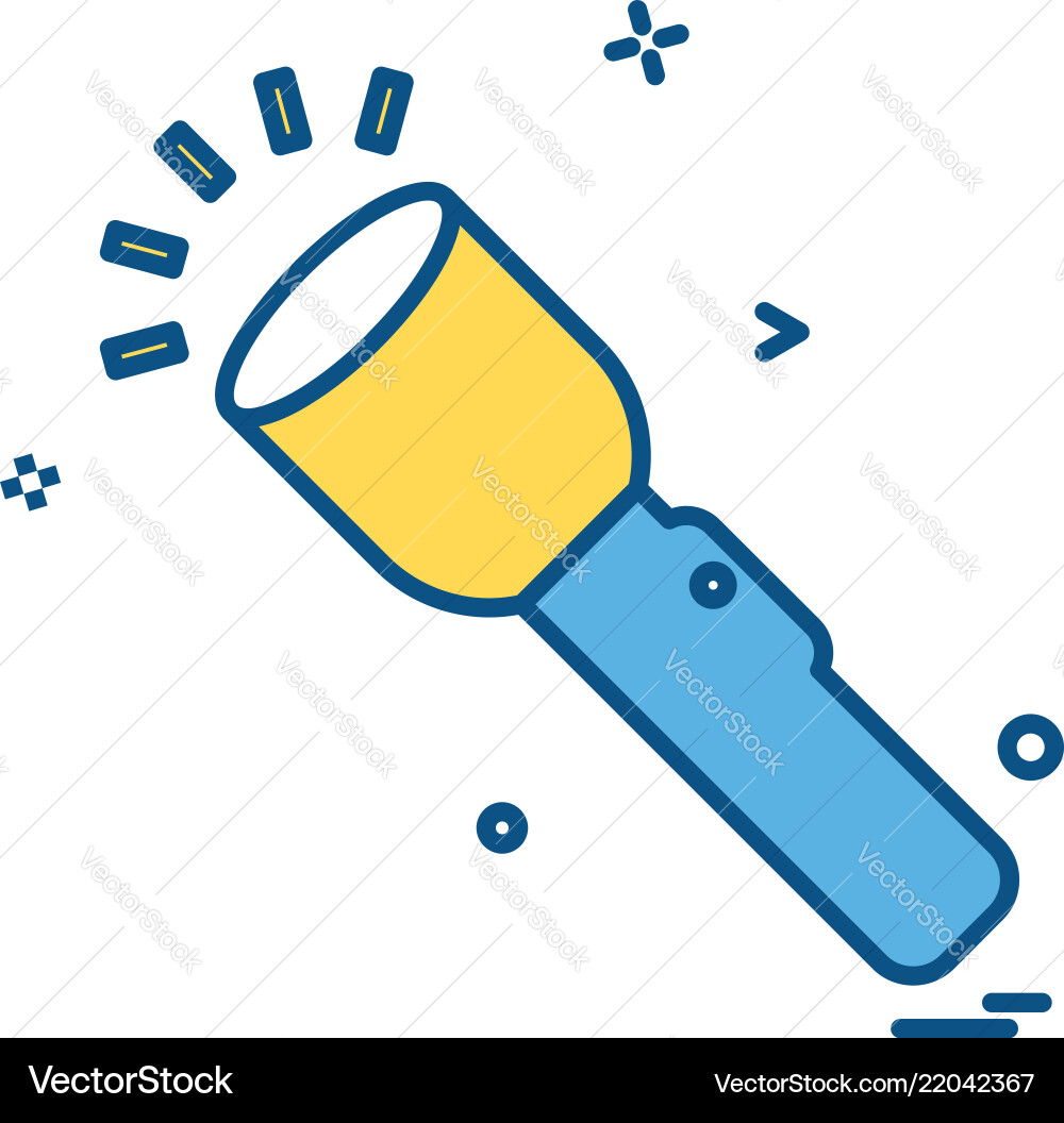 Flash torch light icon design Flash torch light icon design Vector Image