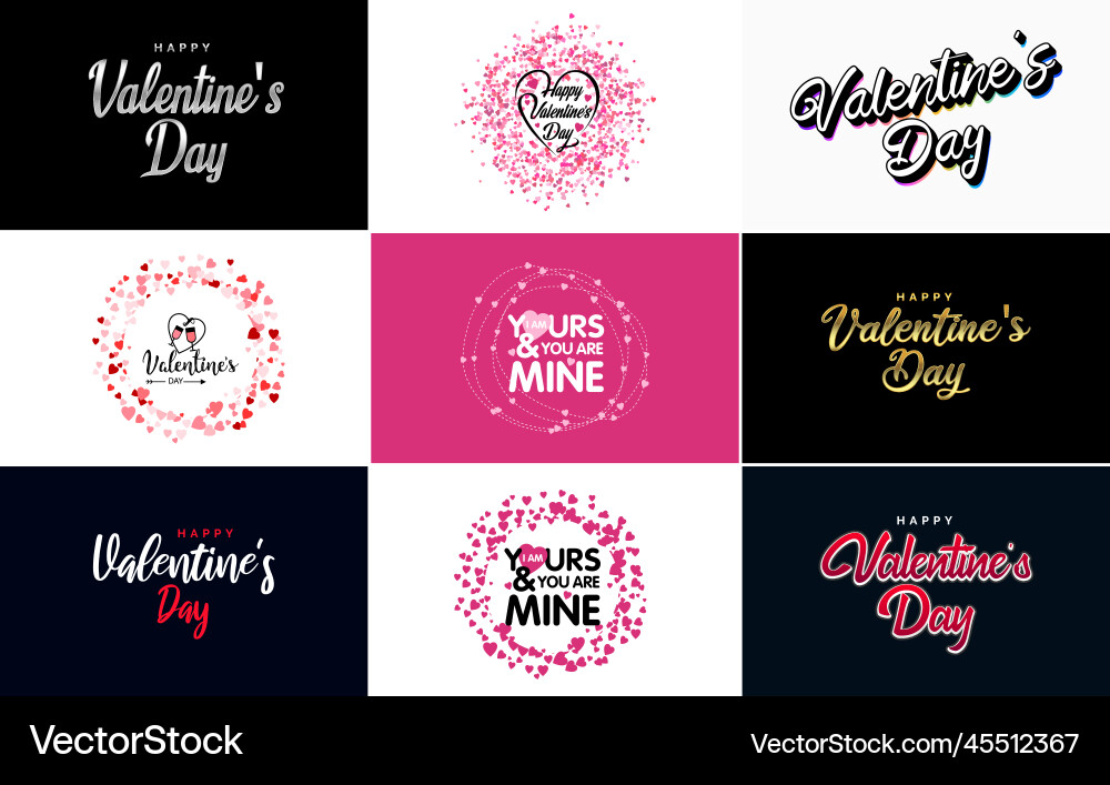 Happy Valentinstag handgezeichnete Schrift Happy Valentinstag handgezeichnete Schrift vektorbild