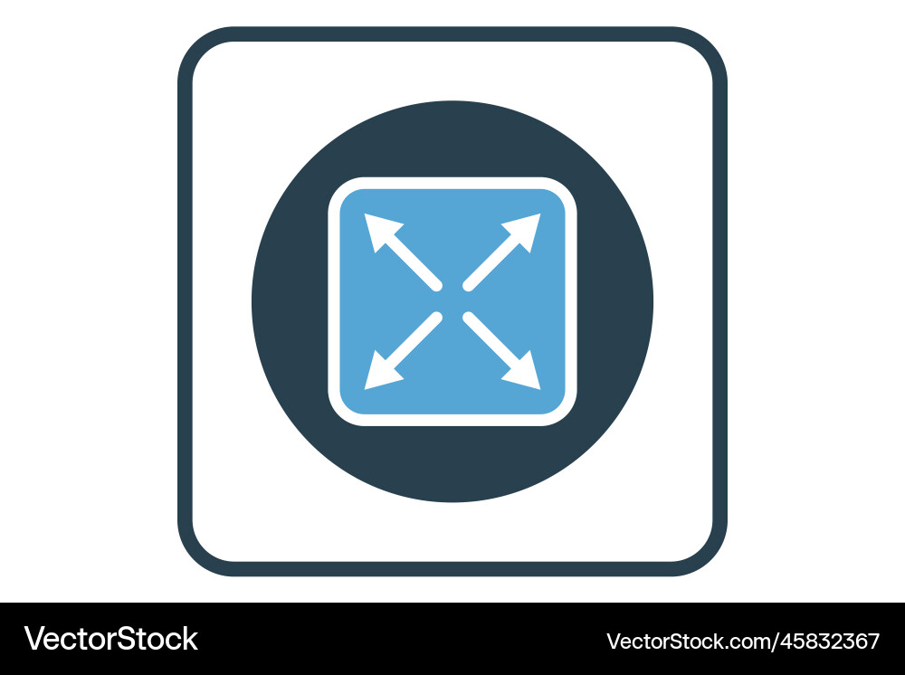 Maximize icon related to music player solid Maximize icon related to music player solid vector image
