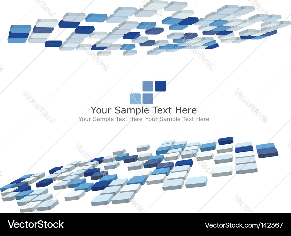 Modern 3D Blocks Background Vector Image