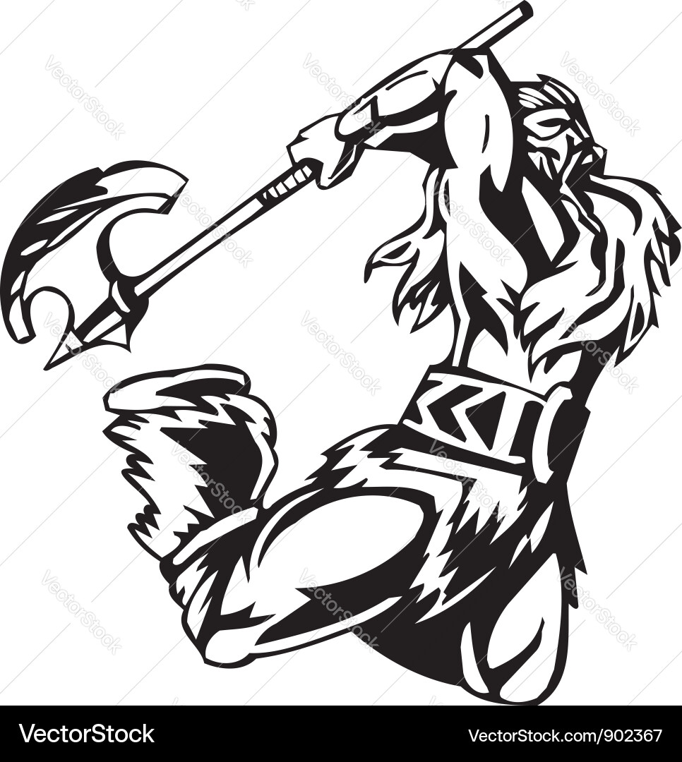 Nordic Viking Warrior Vector Image