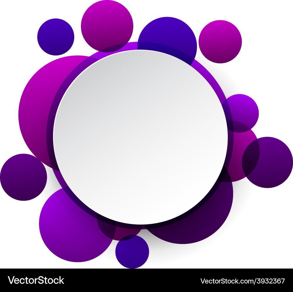 Paper white round speech bubbles Royalty Free Vector Image
