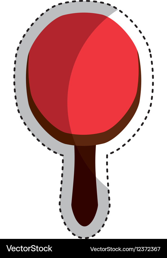 Ping pong racket isolated icon Vector Image