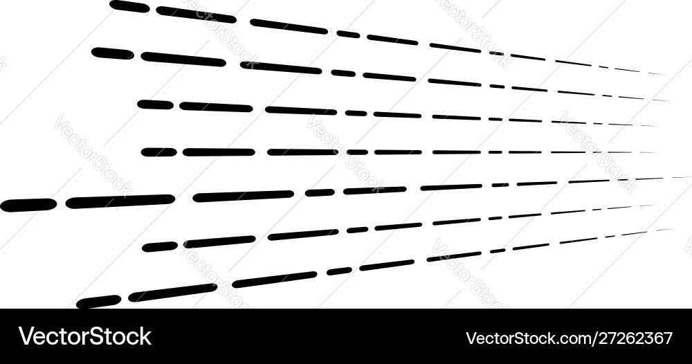 Random 3d dashed lines in perspective segmented Random 3d dashed lines in perspective segmented vector image