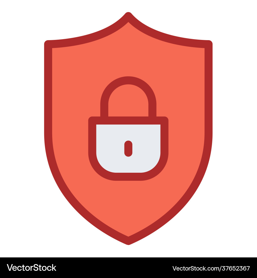Secure shield trusted safe single isolated icon Secure shield trusted safe single isolated icon vector image