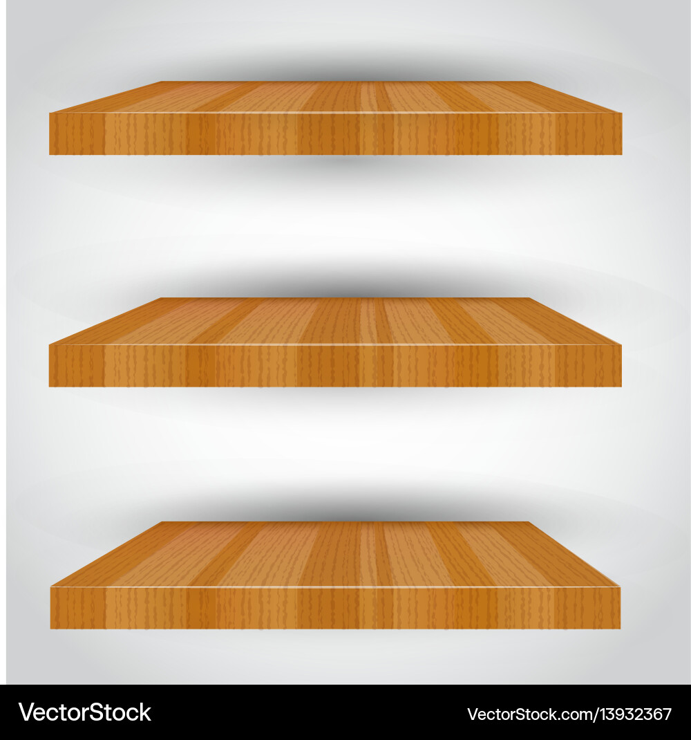 Three-dimensional isolated empty shelf Three-dimensional isolated empty shelf vector image