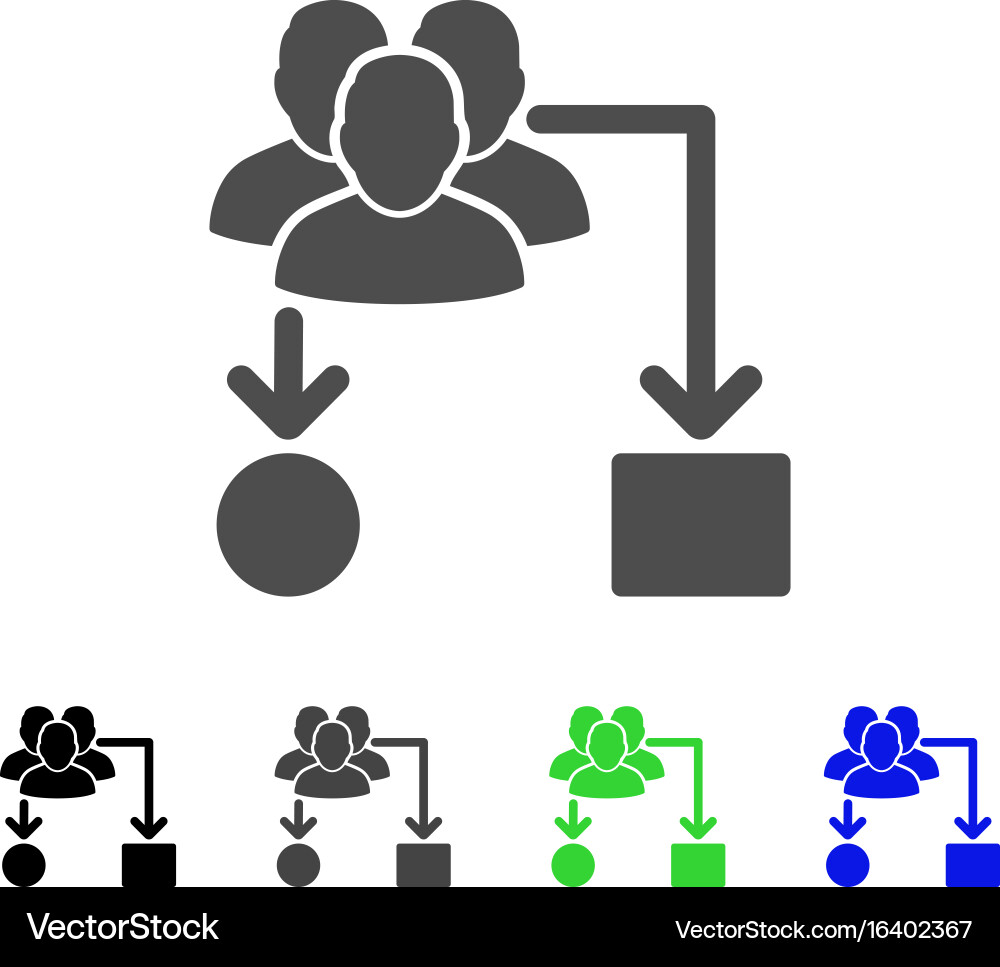 User routing scheme flat icon vector image