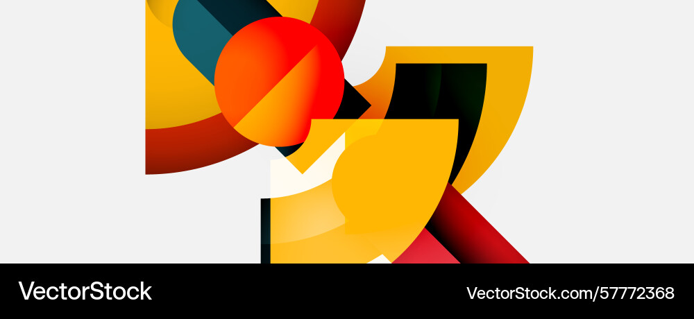 Abstract geometric shapes overlap creating Vector Image