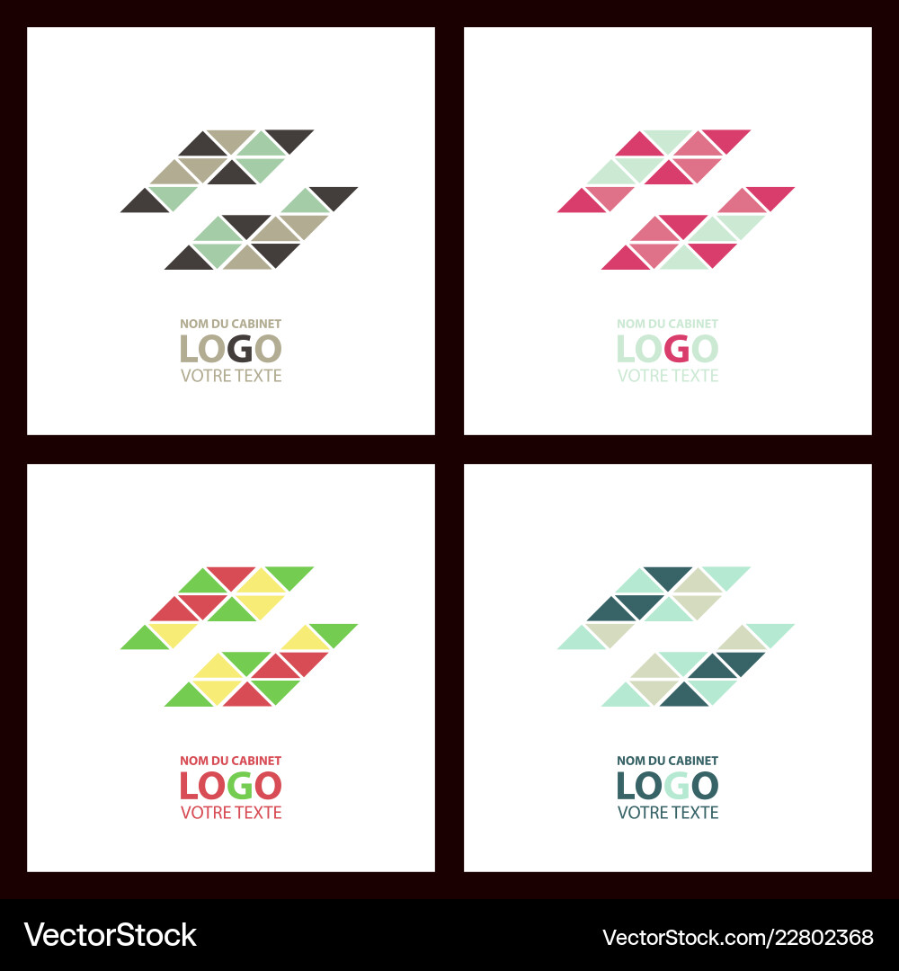 Abstract linear logotype wave flow logo symbol Vector Image