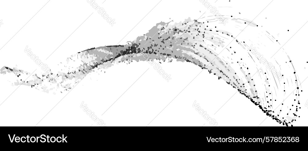 Abstract particle trail symbolizing motion fluid Vector Image